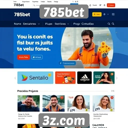 Usabilidade e design do site 785bet